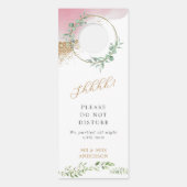 ゴールドグリーンウェディングウェルカム ご遠慮ください ドアノブサイン (正面)