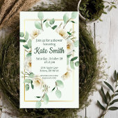 ゴールドグリーンガーデンシャワー招待状 招待状