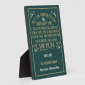 ゴールドグリーンクリスマス祝福 数6:24-26 フォトプラーク (側面)