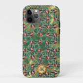 ゴールドグリーンバセットハウンドかわいい犬のクリスマス Case-Mate iPhoneケース (裏面)