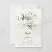 ゴールドグリーンユーカリ セーブザデート (正面)