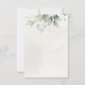 ゴールドグリーンユーカリ セーブザデート (裏面)