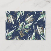 ゴールドグリーン ネイビーブルー ベビー絵本リクエスト 名刺 (裏面)