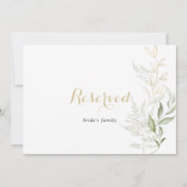 ゴールドグリーン フォリア ウェディング リザーブ サイン (裏面)