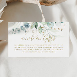 ゴールドグリーン ユーカリ 結婚式 願い事の井戸 エンクロージャーカード