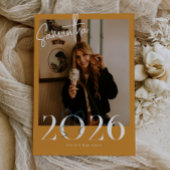 ゴールドグリーン 2026年 コケットボウ 写真 卒業 案内状
