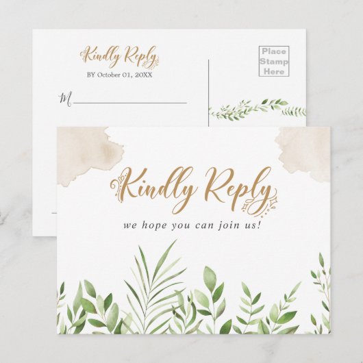 ゴールドグリー ネリー ソングリクエスト RSVP ポストカード (正面/裏面)