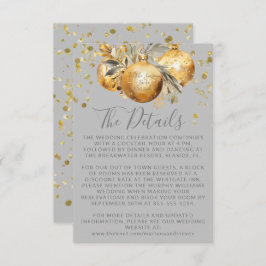 ゴールドグレイのクリスマス＆ウェディングの詳細 エンクロージャーカード