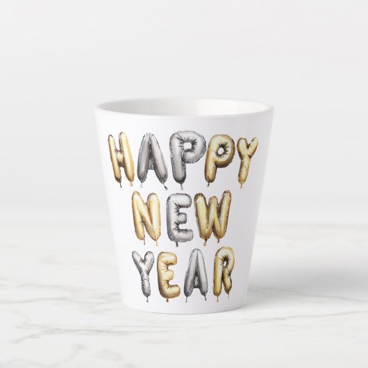 ゴールドグレー 謹賀新年 カフェラテマグ (正面)