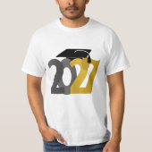 ゴールドグレー 2027年卒業 Tシャツ (正面)