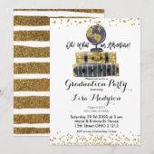 ゴールドグローブアドベンチャー卒業パーティー招待状 招待状 (正面/裏面)