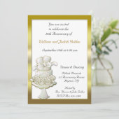ゴールドケーキ招待状 招待状 (スタンド正面)