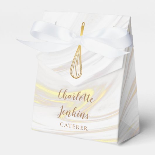 ゴールドケータラー ベーカリー パティスリー マーブル スワール ギフト フェイバーボックス (正面サイド)