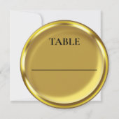 ゴールドコイン エレガント ラグジュアリー ウェディング テーブル プレース カード