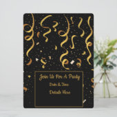 ゴールドコンフェッティパーティー招待状 招待状 (スタンド正面)