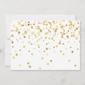 ゴールドコンフェッティプリンセス 5歳の誕生日招待状 招待状 (裏面)