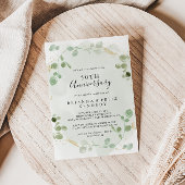 ゴールドコンフェッティユーカリ 50周年結婚記念日 招待状