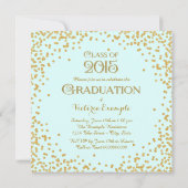 ゴールドコンフェッティ卒業発表 招待状 (裏面)