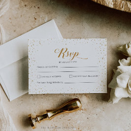 ゴールドコンフェッティ アニバーサリー RSVP カード - GAC168