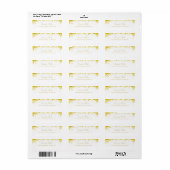 ゴールドコンフェッティ エレガント スクリプト ラグジュアリー モダン ラベル (フルシート)