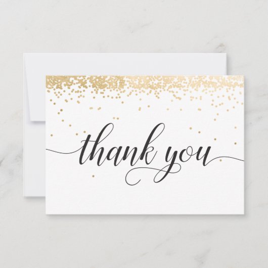 ゴールドコンフェッティ サンクスカード サンキューカード (正面)
