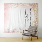 ゴールドコンフェッティ バースデー 背景 どんな年齢にも タペストリー (インサイチュ(横))