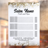 ゴールドコンフェッティ ビューティーネイルサロン 料金表 メニュー ウィンドウサイン (シート2)