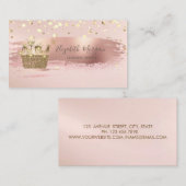 ゴールドコンフェッティ、ブラシストロークグリッター清掃ツール 名刺 (正面/裏面)