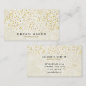 ゴールドコンフェッティ ラスティック ボーホ 名刺 (正面/裏面)