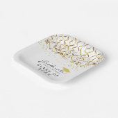 ゴールドコンフェッティ 卒業クラス 祝賀会 ペーパープレート (傾斜あり)