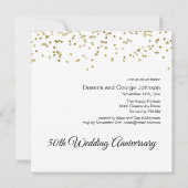 ゴールドコンフェッティ 50周年 結婚記念日 招待状 (裏面)