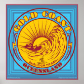 ゴールドコースト,ビクトリア,オーストラリア,サーフィン ポスター (正面)