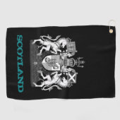 ゴールドコート&スコットランドコートの腕/旗 ゴルフタオル (横)