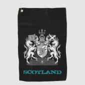 ゴールドコート&スコットランドコートの腕/旗 ゴルフタオル (正面)