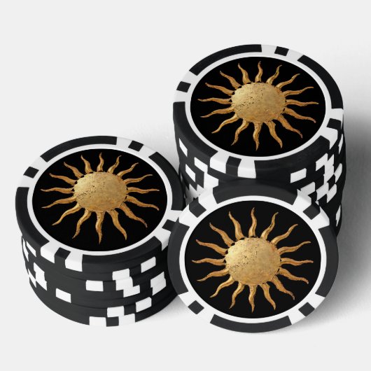 ゴールドサンポーカーチップ ポーカーチップ (積み重ね)