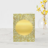 ゴールドサン背景 カード (黄色い花)