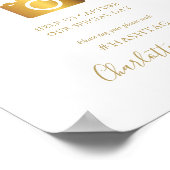 ゴールドシグネチャースクリプト オースナップサイン ポスター (角)