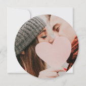 ゴールドシグネチャースクリプト サーキュラー フォト ウェディング 招待状 (裏面)