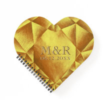 ゴールドシトリンの水彩ハート ウェディングアニバーサリー