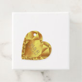 ゴールドシトリンの水彩ハート ウェディングアニバーサリー フェイバータグ (インサイチュ)