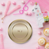 ゴールドシャイン ゴールデンシャイニー モダングラム パーティー ペーパープレート (パーティー)