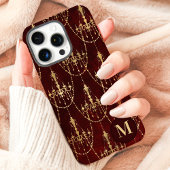 ゴールドシャンデリアレッドモノグラム Case-Mate iPhoneケース