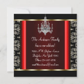 ゴールドシャンデリア ブラックダマスク 住所変更のお知らせ 案内状 (裏面)