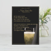 ゴールドシャンパンお祝い ニューミレニアムイブ 招待状 (スタンド正面)