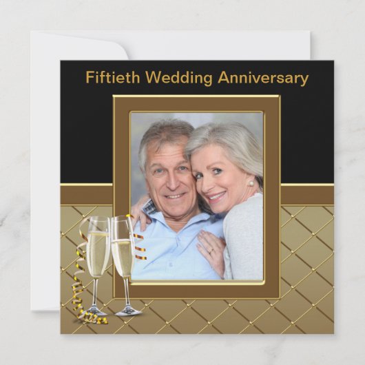 ゴールドシャンパンフォト50周年パーティー 招待状 (正面)