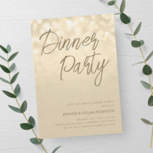 ゴールドシャンパンライトのスクリプト Dinner Party 