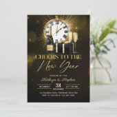 ゴールドシャンパン チェアーズ ニューヨークイヤーズイブパーティー 招待状 (スタンド正面)