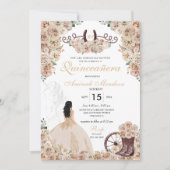 ゴールドシャンパン ラスティック ウエスタン 馬のキンセアニエラ 招待状 (正面)