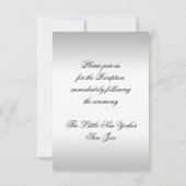 ゴールドシルバーオーナメントフォーマルレセプションカード 招待状 (裏面)