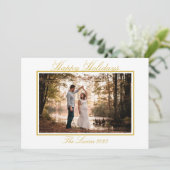 ゴールドシンプルホリデーカード シーズンカード (スタンド正面)